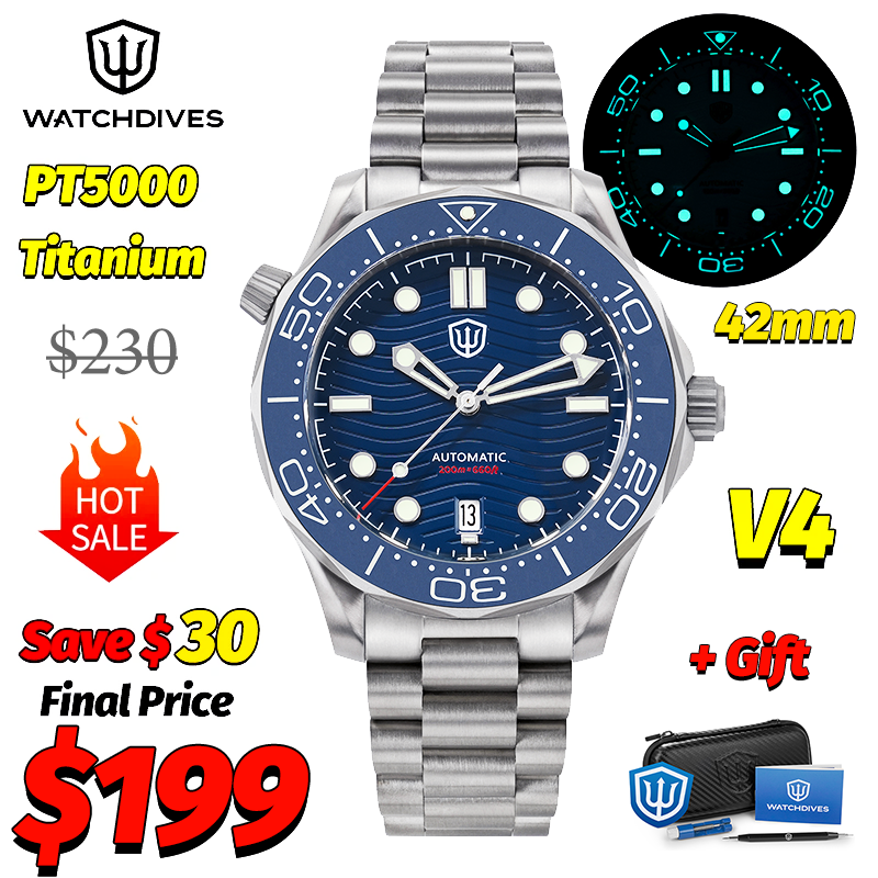 Men'S Accessories Jewelry Bracelet - Watchdives WD007 V4 007 NTTD Mechanical