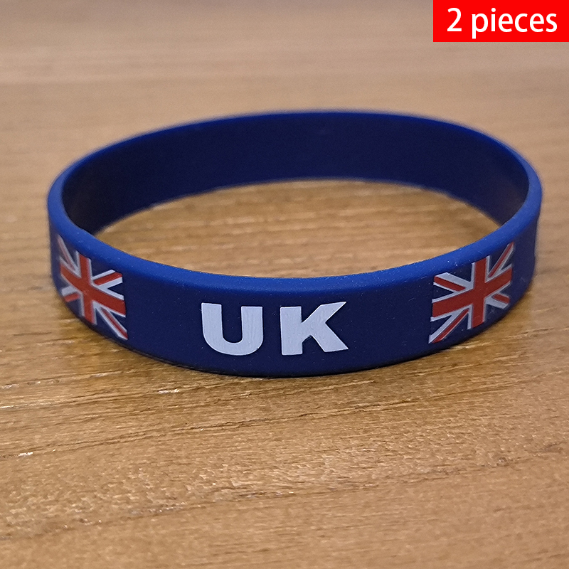 2pcs UK National Flag Wristban - Men'S Accessories Uk avis et prix