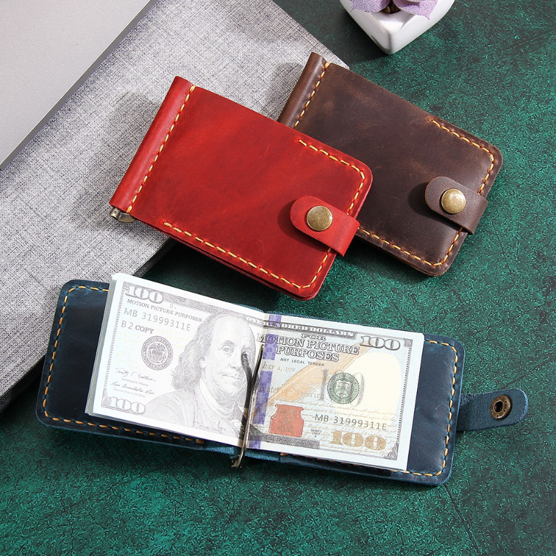 Crazy Horse Leather Money Clip - Money Clip Slim avis et prix