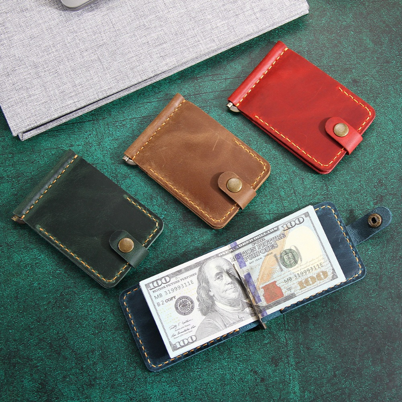 Crazy Horse Leather Money Clip - Money Clip Slim avis et prix
