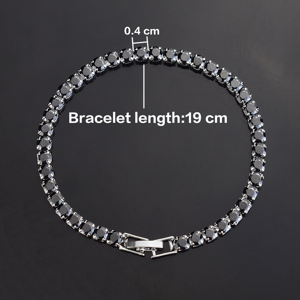 4mm Micro-inlaid Zircon Tennis - Men'S Accessories Jewelry Bracelet avis et prix