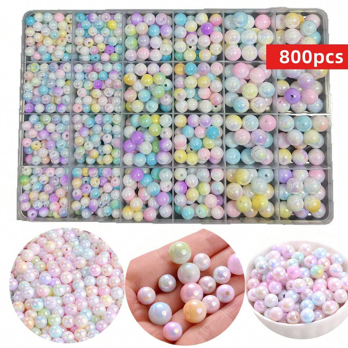 800pcs/24 grid set box 6mm/8mm - Men'S Accessories Jewelry Bracelet avis et prix