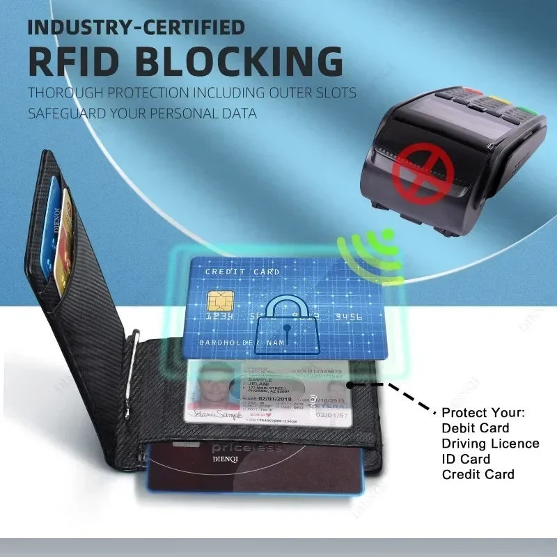 RFID Business Card Holder Men  - Money Clip Slim avis et prix
