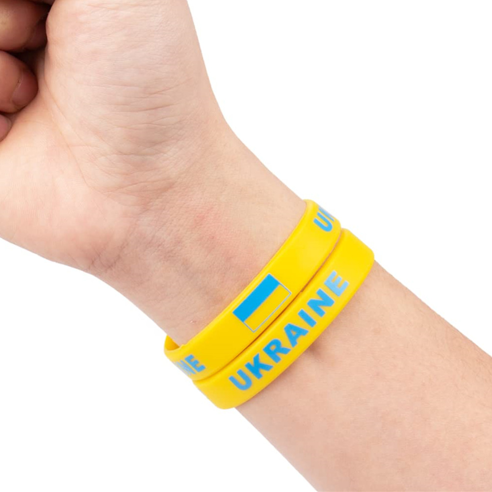 2pcs Ukraine Flag Bracelet Sil - Men'S Accessories Uk avis et prix