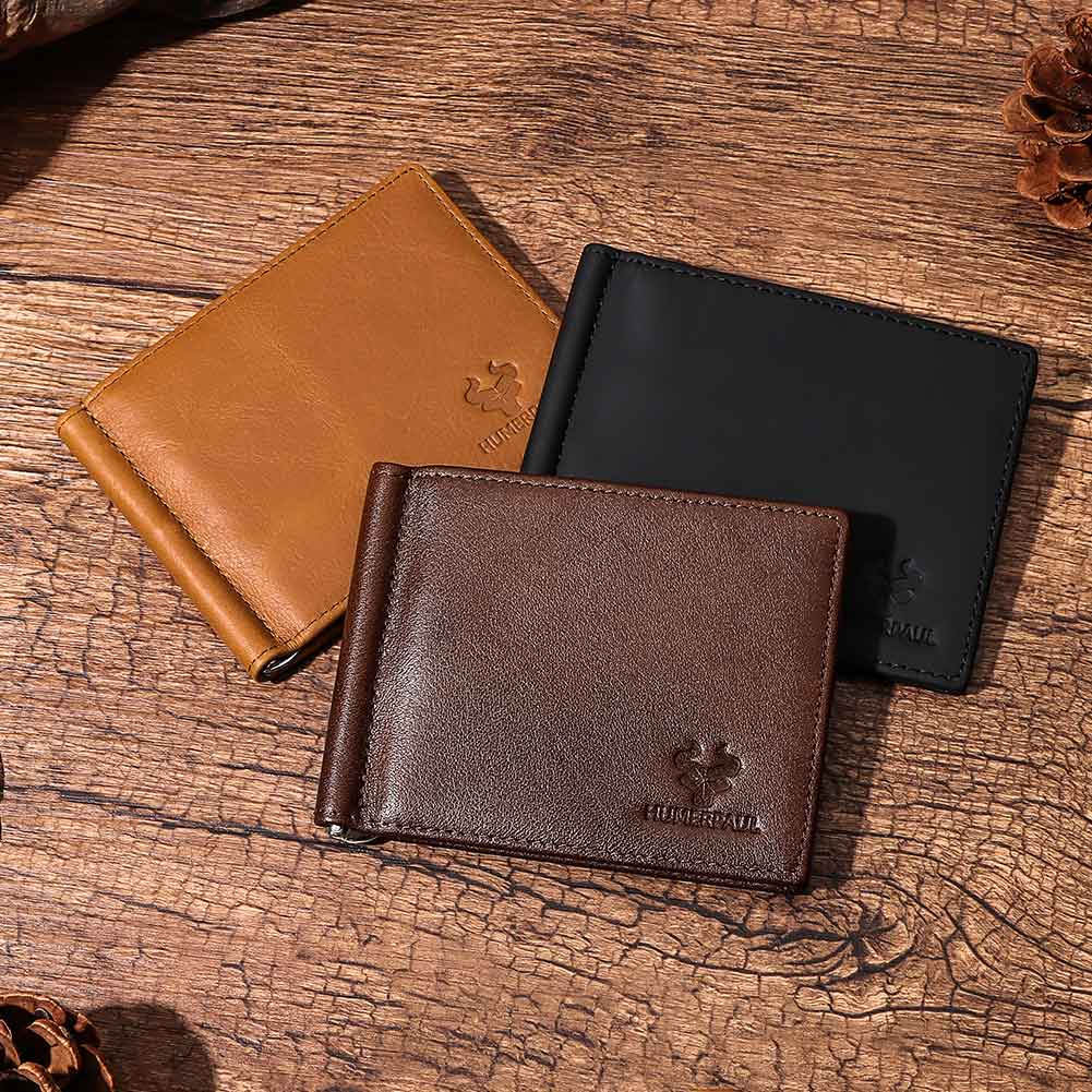 Genuine Leather Mens Slim Wall - Money Clip Slim avis et prix