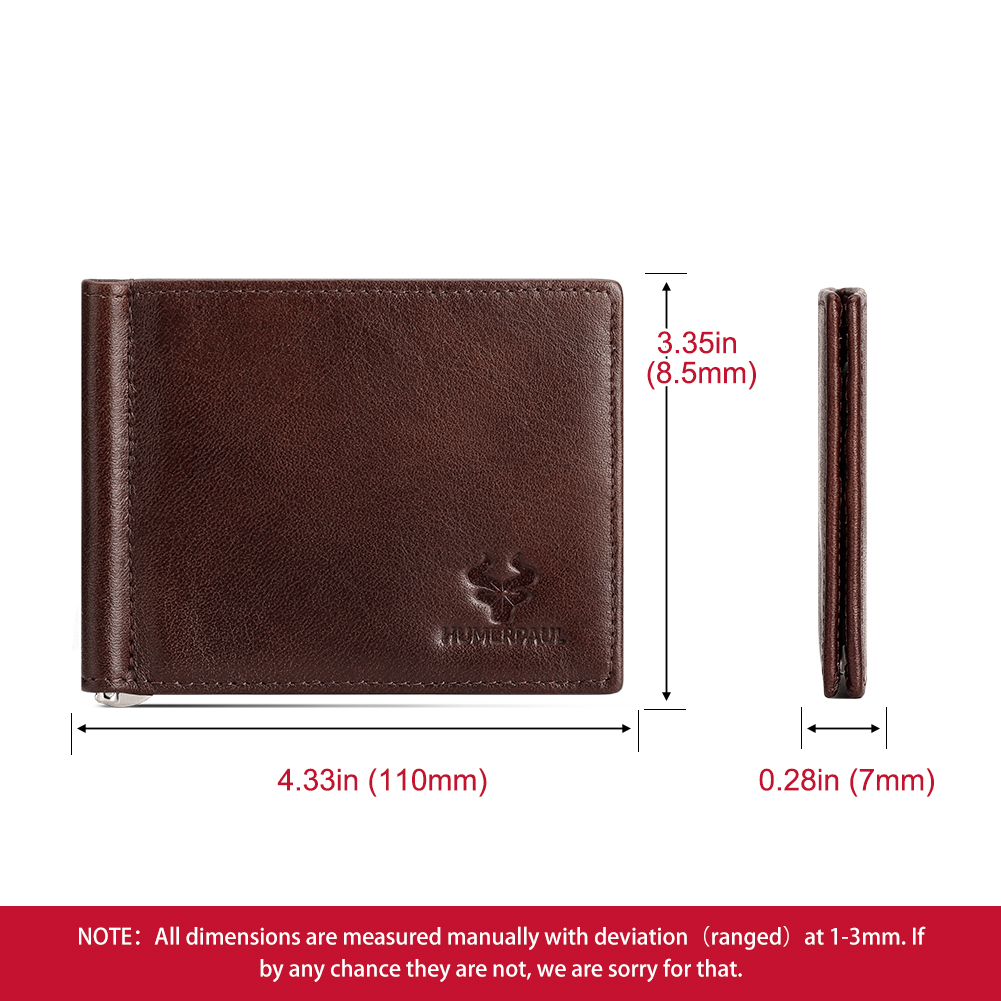 Genuine Leather Mens Slim Wall - Money Clip Slim avis et prix