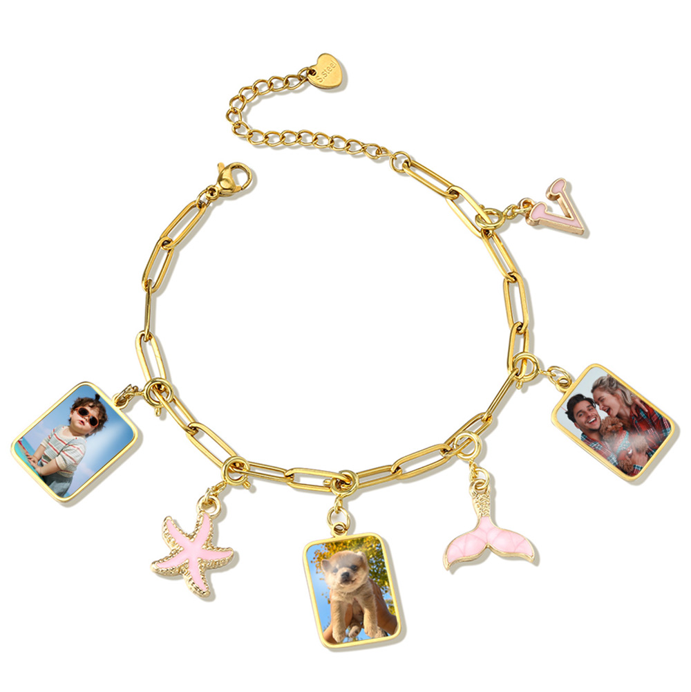 Customized Photo Letter Flag P - Men'S Accessories Jewelry Bracelet avis et prix