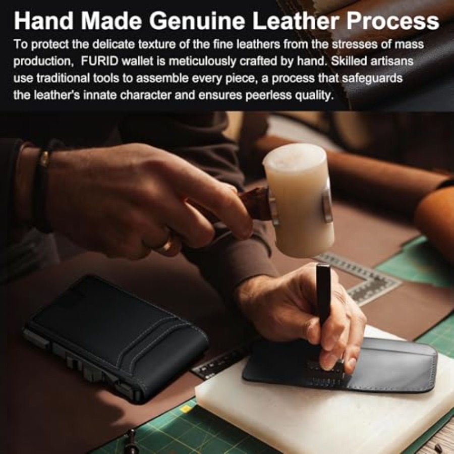 Genuine Leather Wallet for Men - Money Clip Slim avis et prix