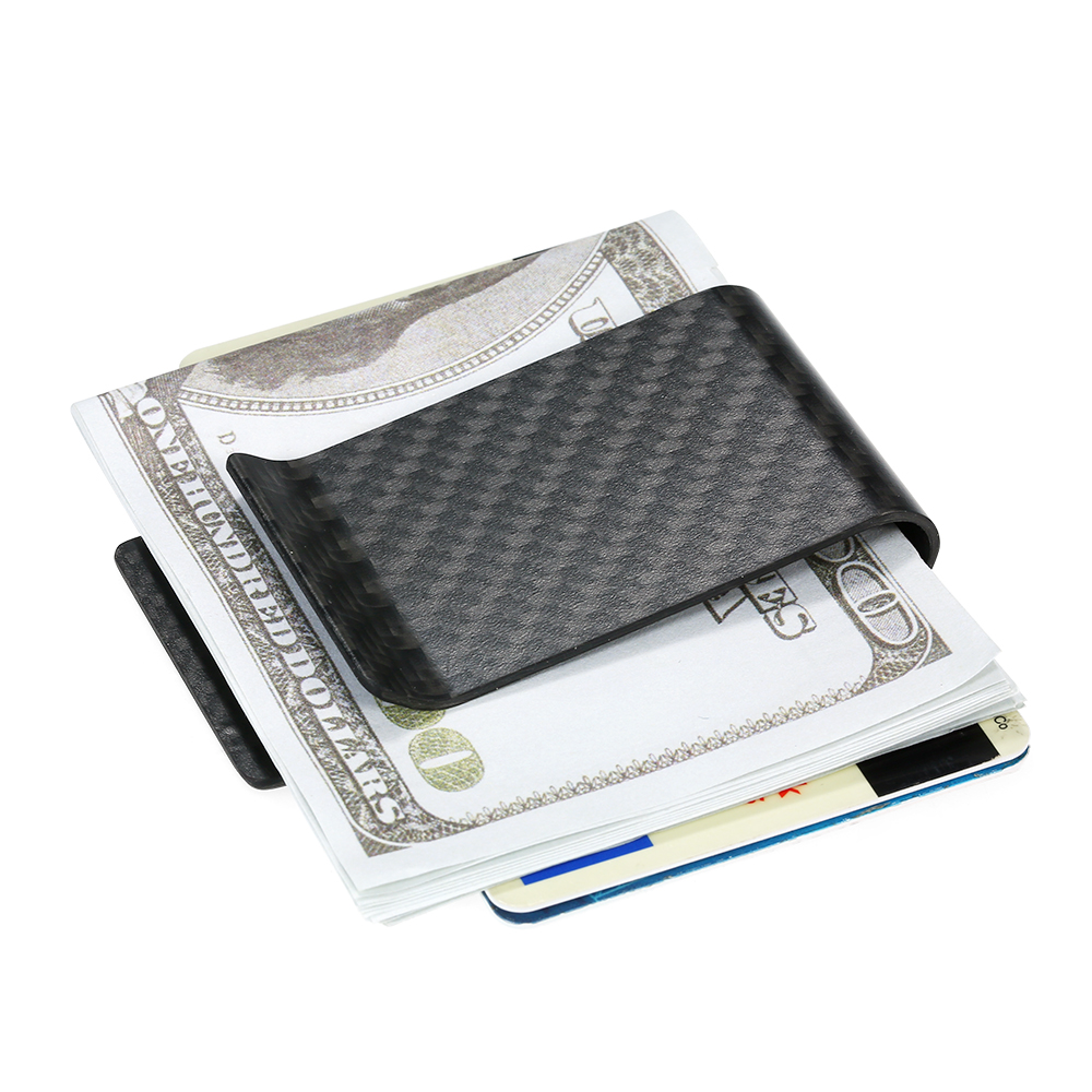 Black Carbon Fiber Wallet Mone - Money Clip Slim avis et prix