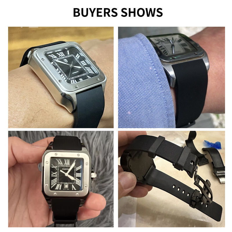 Black Blue Silicone Watch Stra - Men'S Accessories Cartier avis et prix